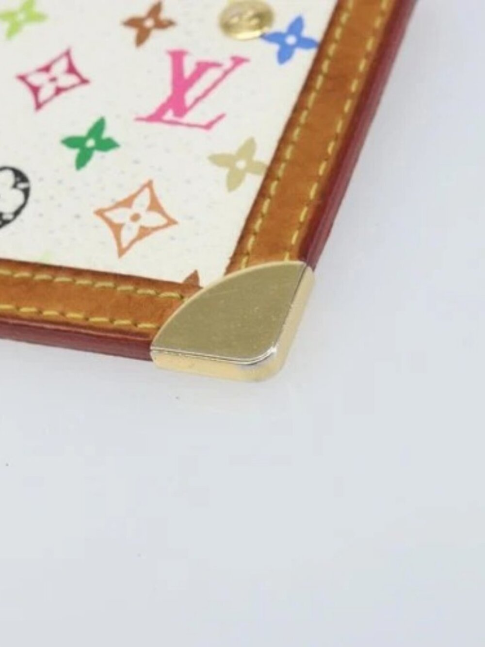 LOUIS VUITTON Monogram Multicolor Pochette Cles Purse White M92655 Auth 172025 - Picture 14 of 16